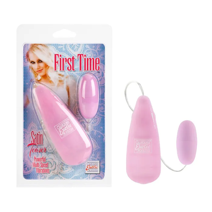 California Exotic Novelties Vibrators First Time Satin Teaser Pink