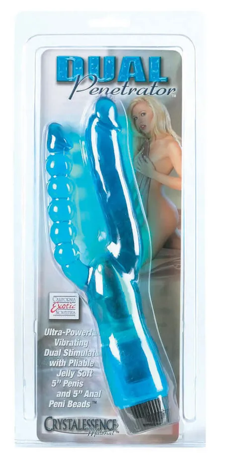California Exotic Novelties Vibrators Introducing the Dual Penetrator Blue Vibrator A Powerful Flexible and Vibrating Dual Stimulator for Ultimate Pleasure