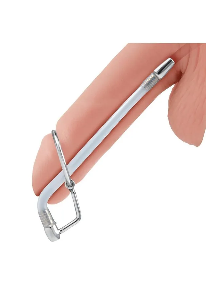 Male Sex Toys Blue Line Stainless Steel Cock Ring Catheter Urethral Plug Blue Line CandB Gear