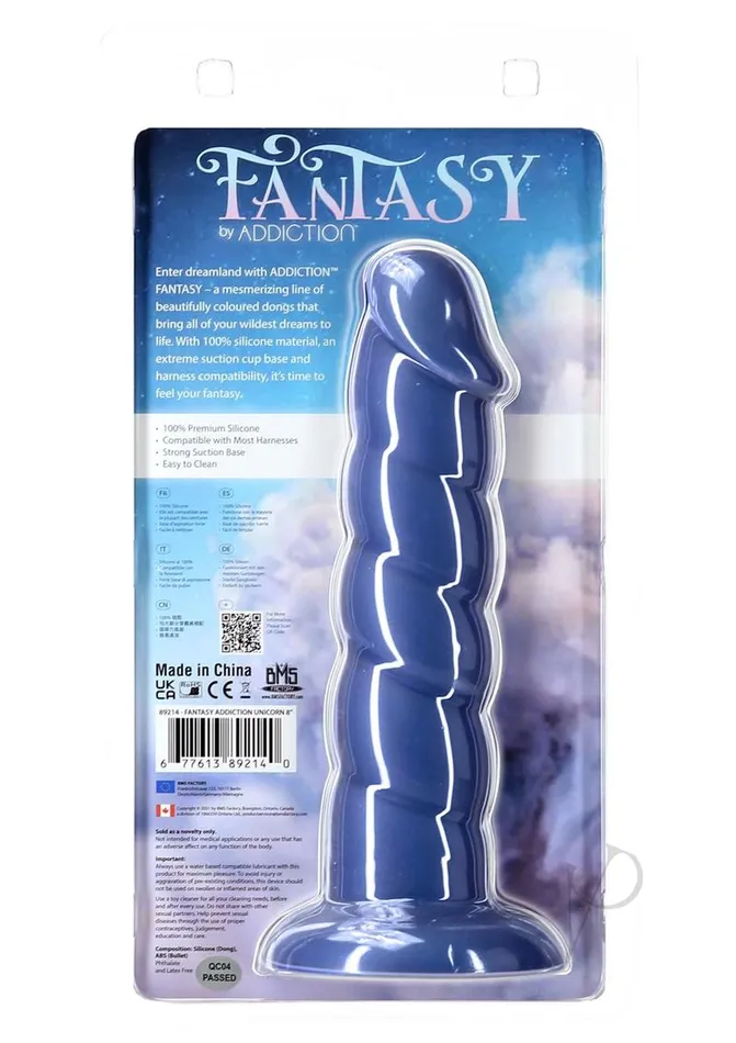 Addiction Fantasy Unicorn Dong 8 Blue Addiction Dildos