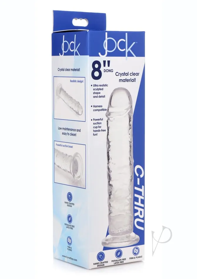 Jock Dildos Jock C Thru Slim Dong 8 Clear