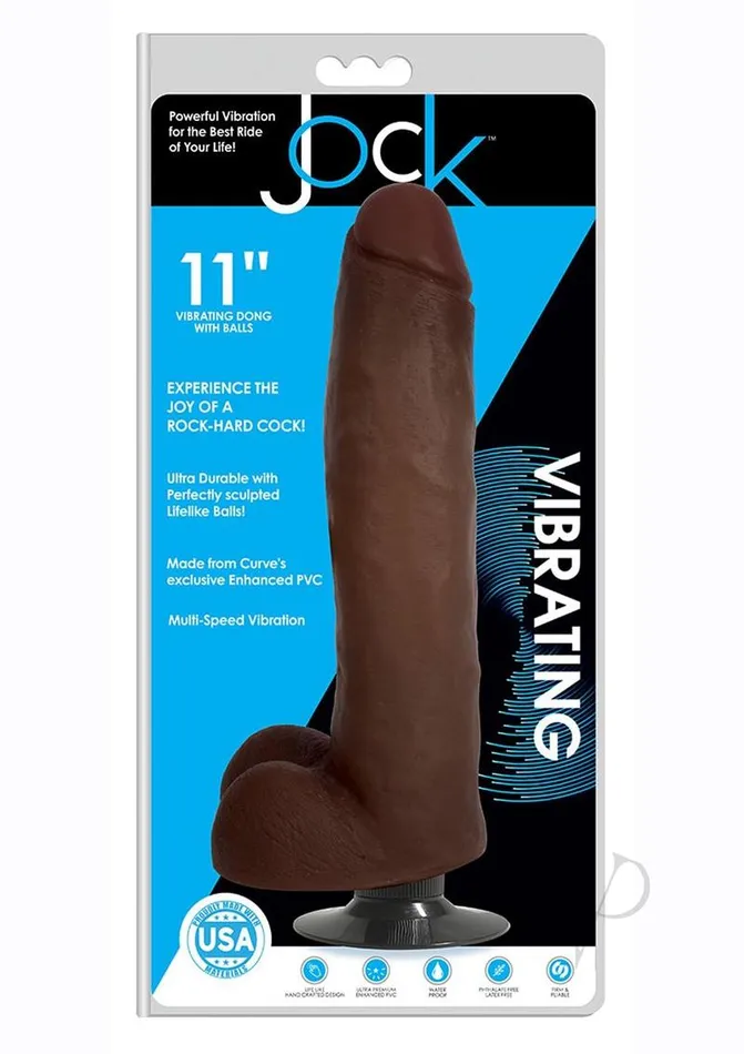 Jock Dildos Jock Vibrating Dong Wballs 11 Chocolat